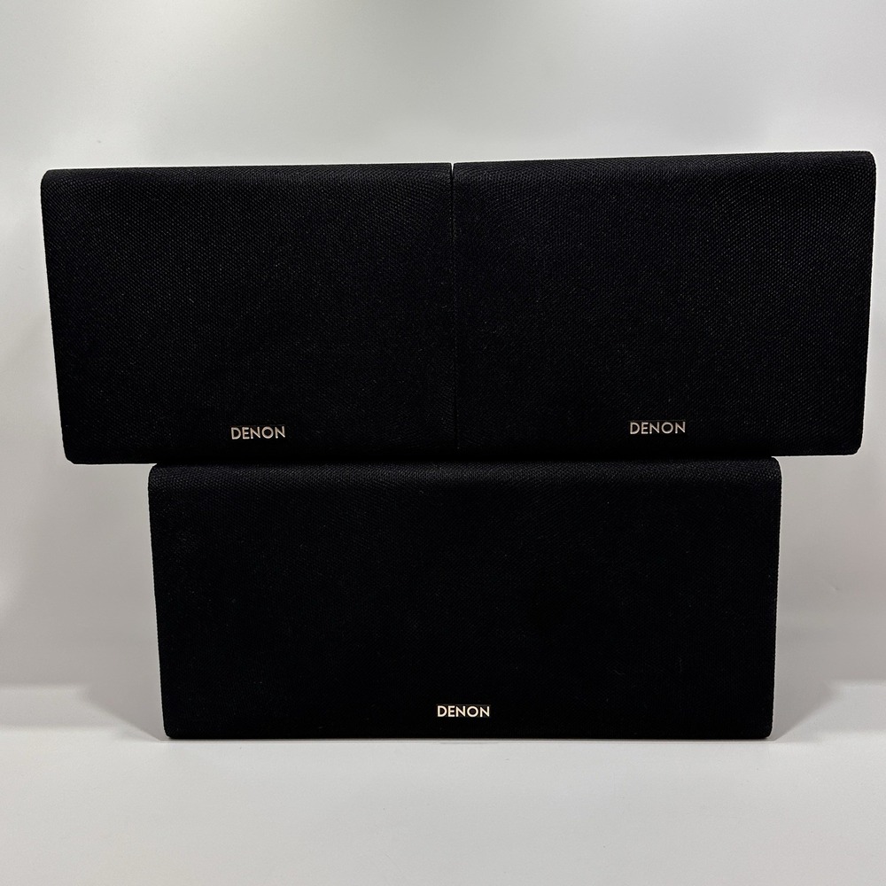 Vintage Denon USC-30C & R Bookshelf Speaker Trio High Performance Audio Black